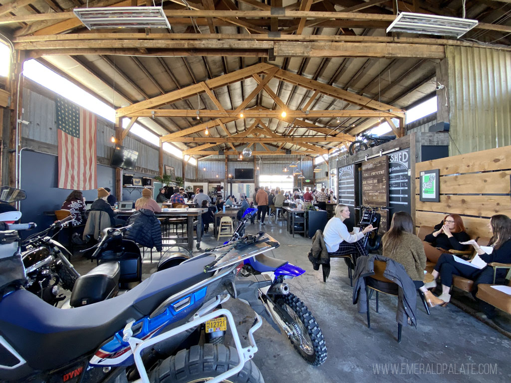 Spoken Moto coffee shop, a popular spot in Bend, OR