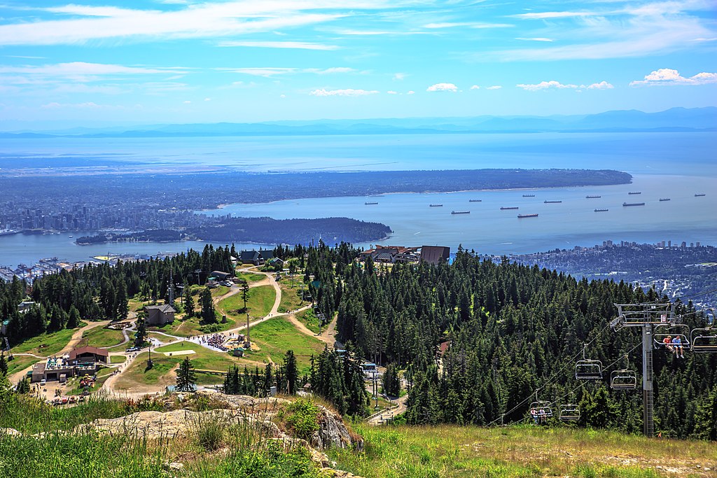 view from the top of Grouse Mountain