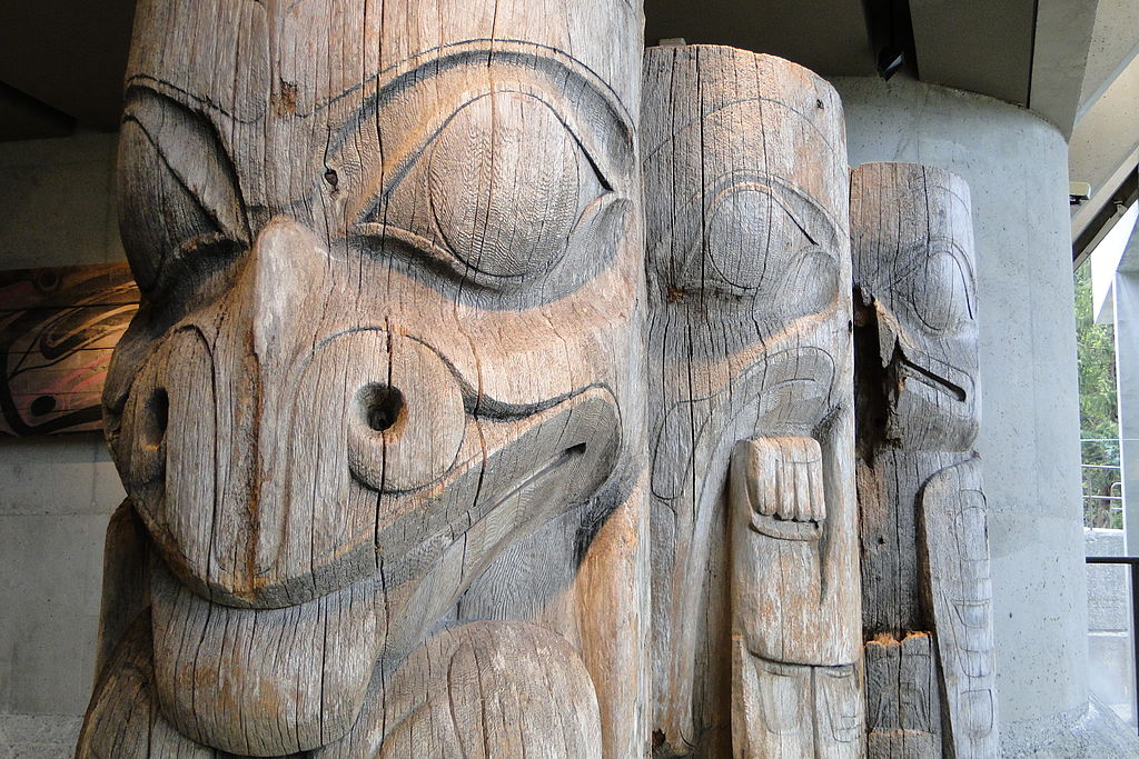 totem poles at the Museum of Anthropology in Van City