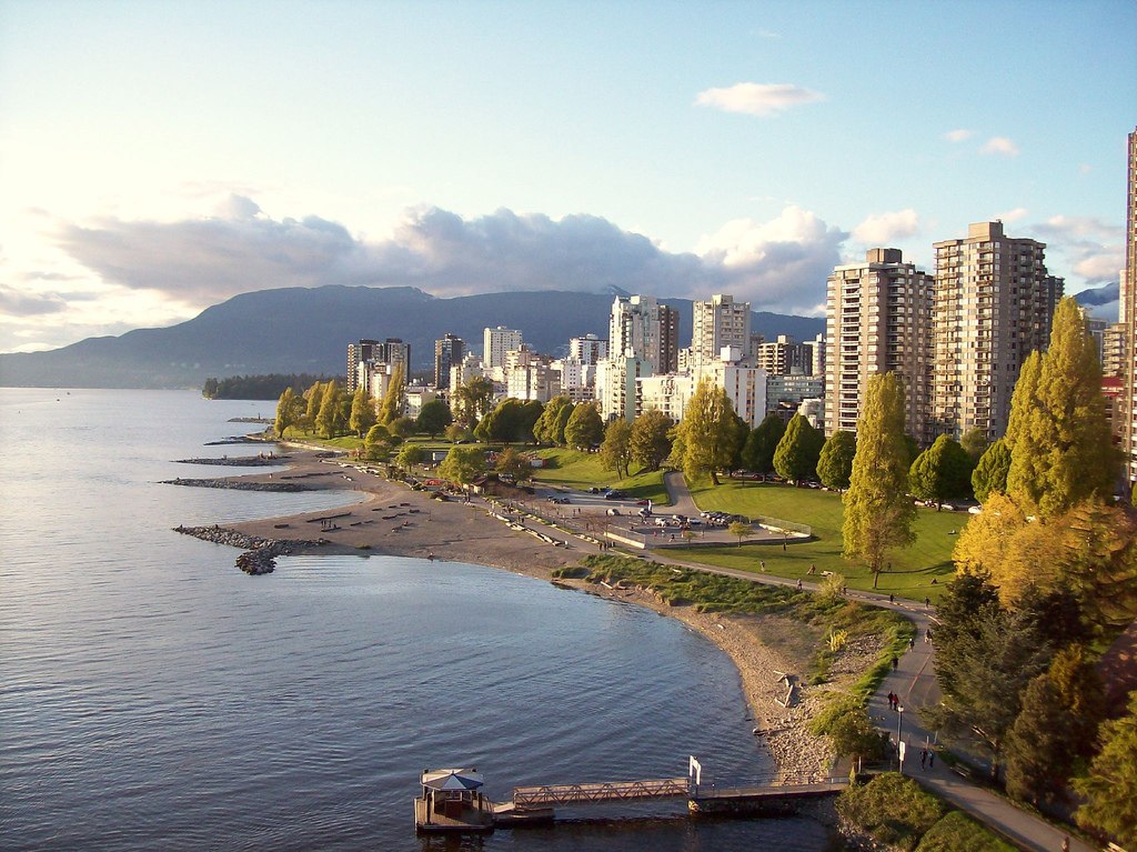 aerial view of downtown Vancouver BC