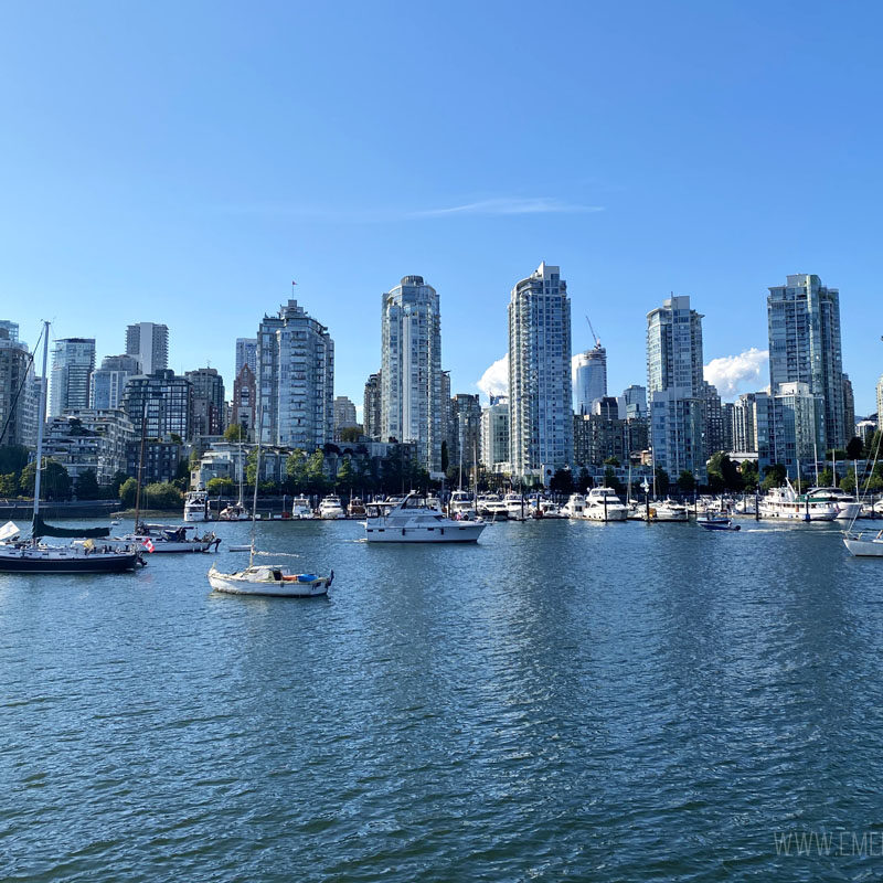 Skyline waterfront of Vancouver BC