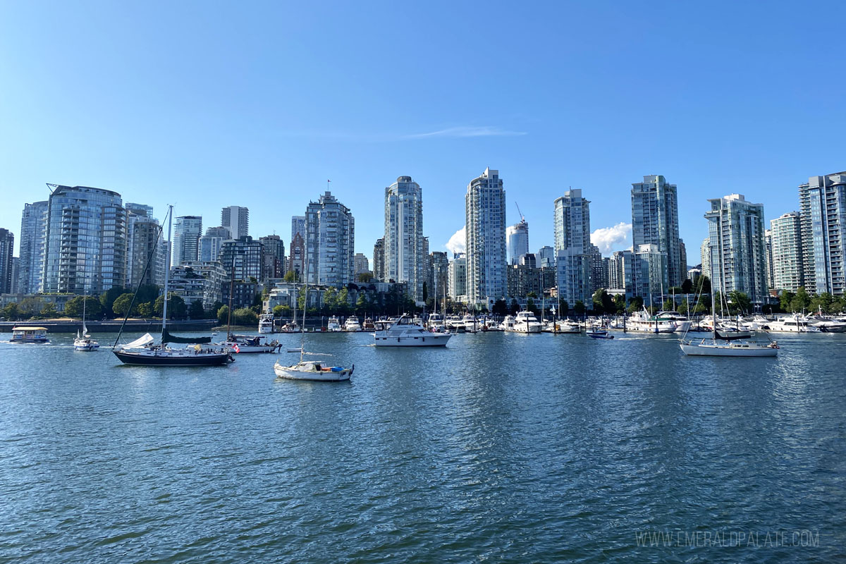 Skyline waterfront of Vancouver BC