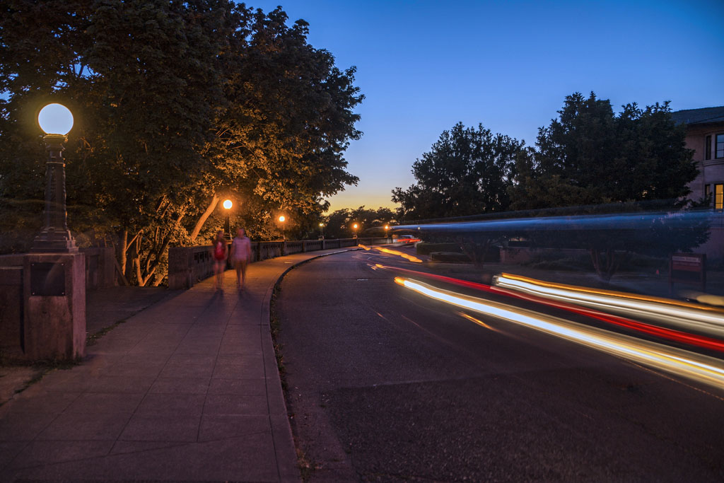 Queen Anne Blvd Park at night