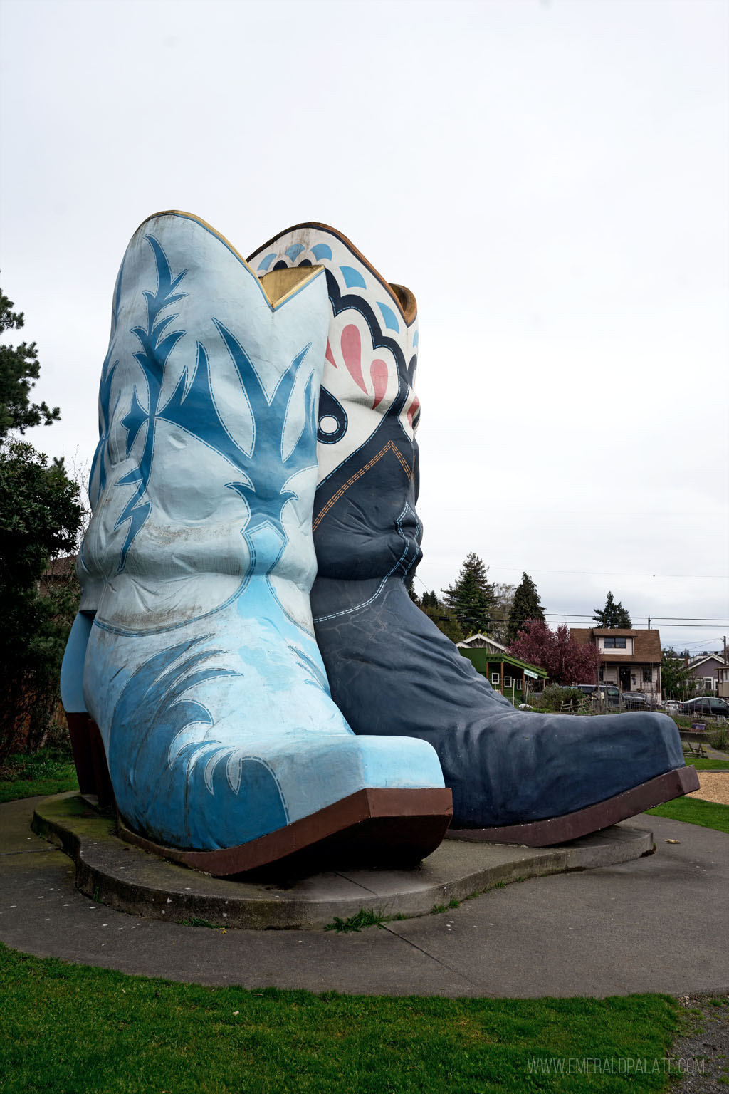 large cowboy boot sculpture