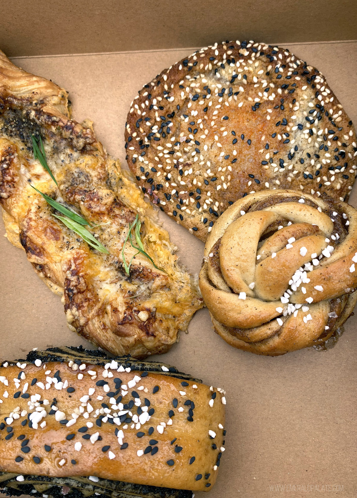 pastries with sesame seeds and salt