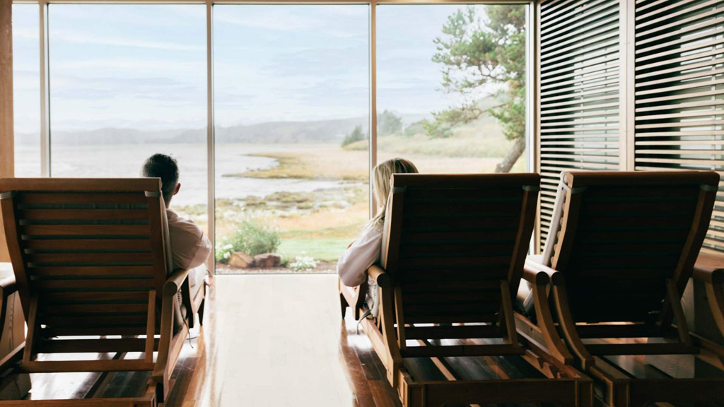 Salishan Lodge looking out onto the Oregon Coast