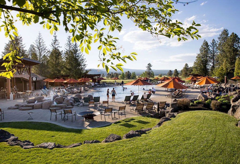 pool area at Sunriver Resort in Bend, OR