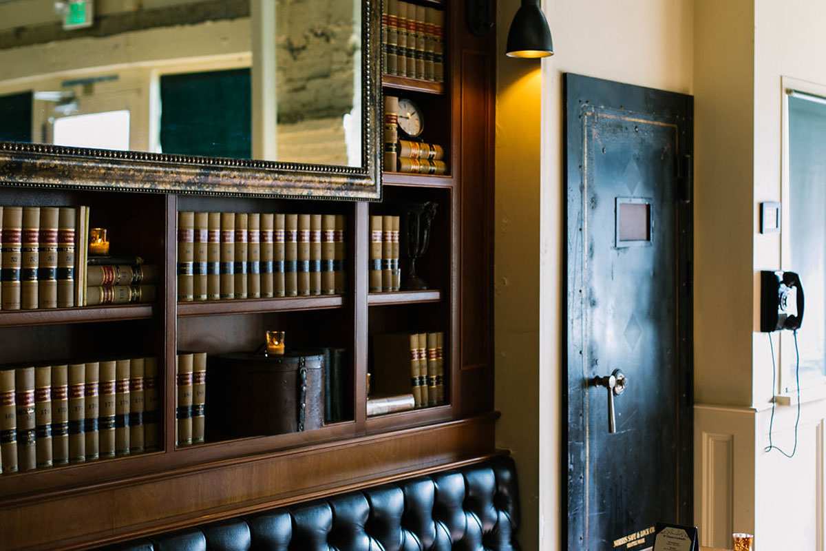 entrance of a Seattle speakeasy