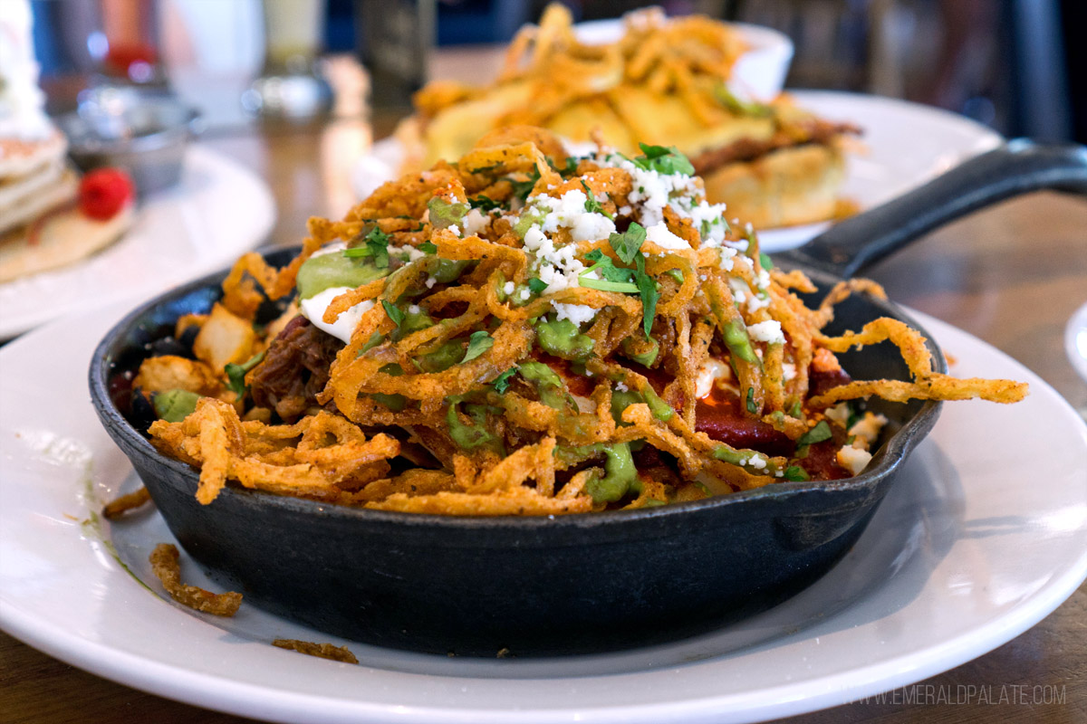 hash in a skillet from a unique Scottsdale restaurant