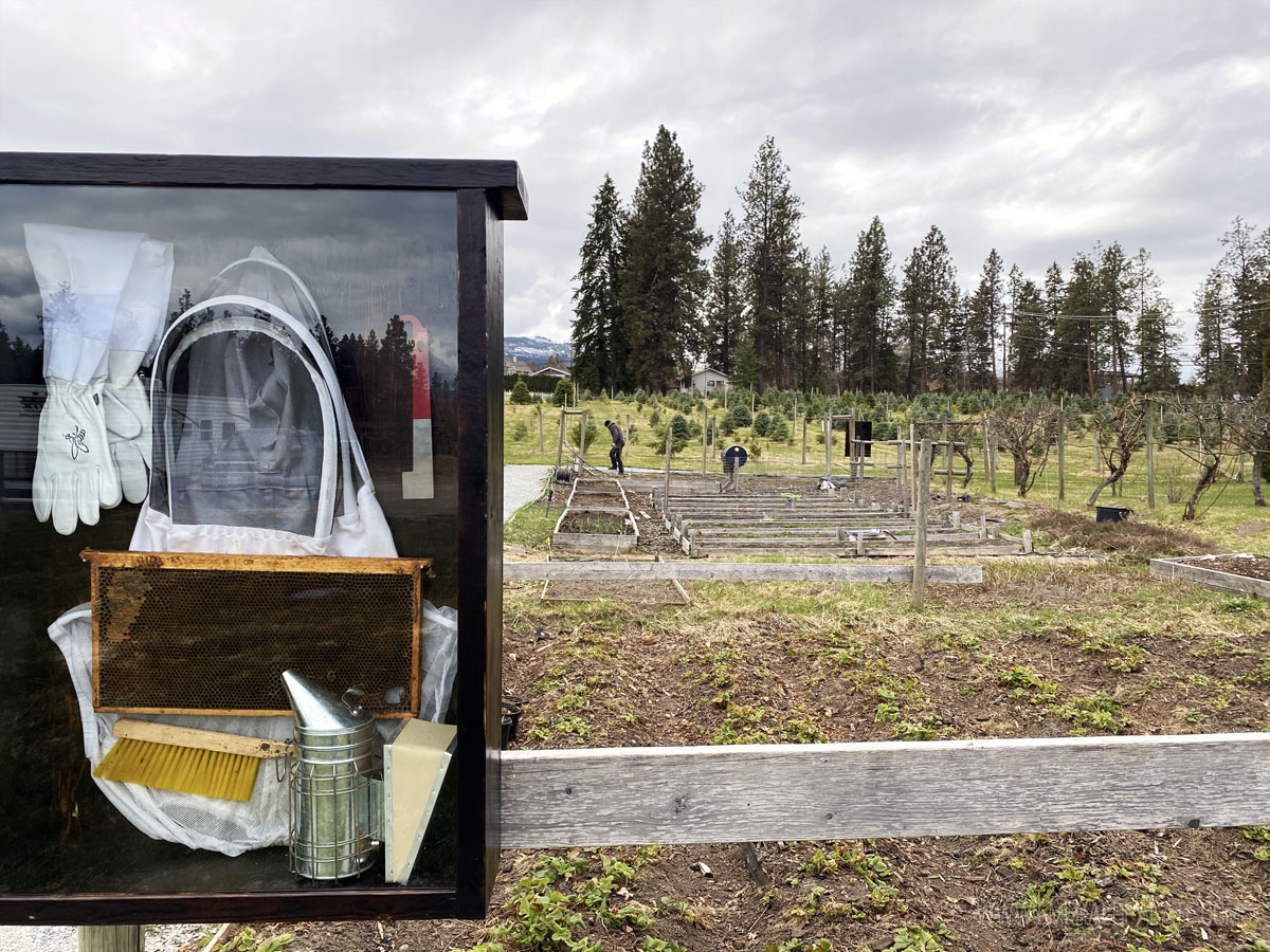 beekeeping equipment at a Kelowna winery