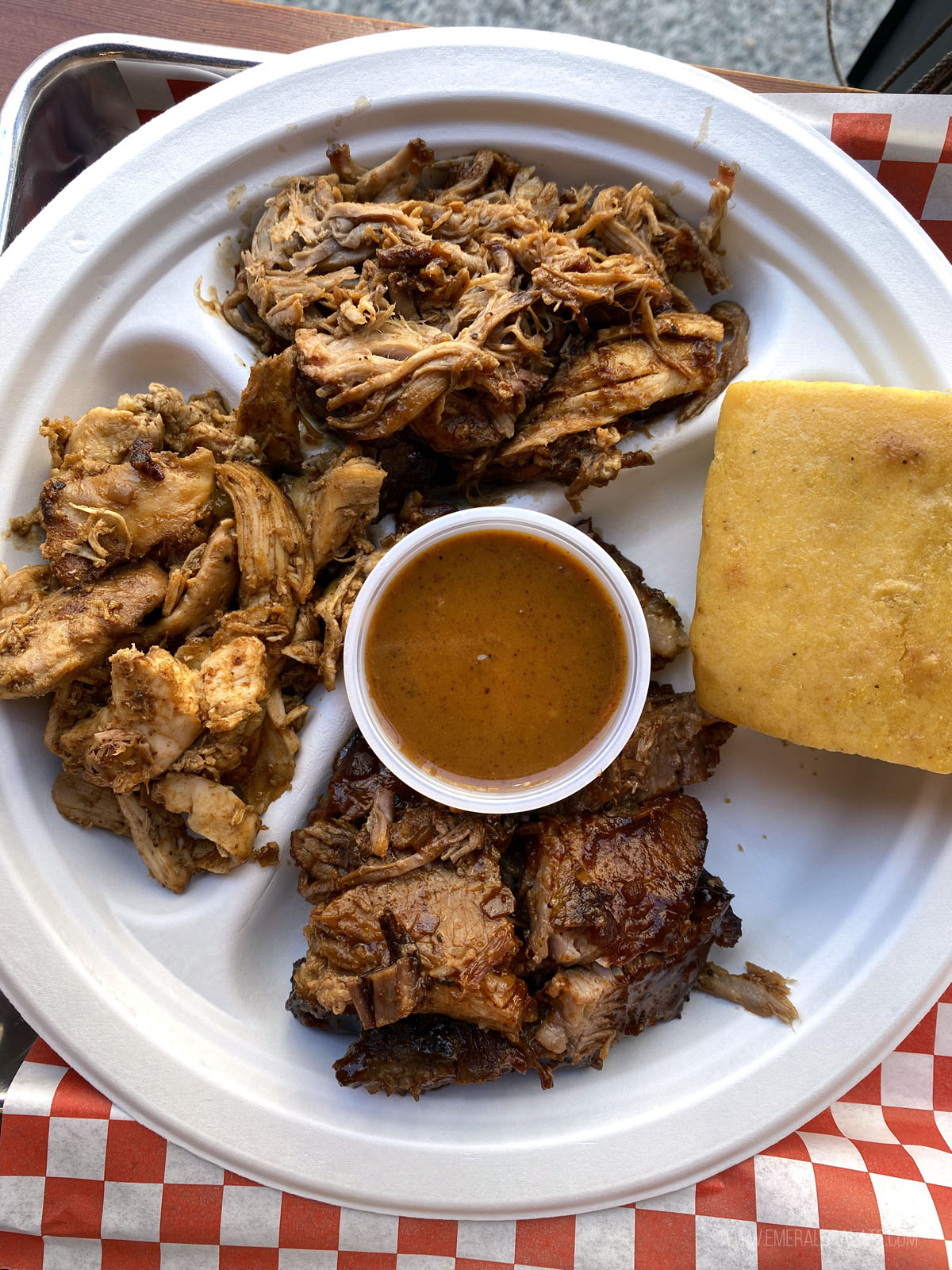 plate of smoked meat from some of the best BBQ in Seattle