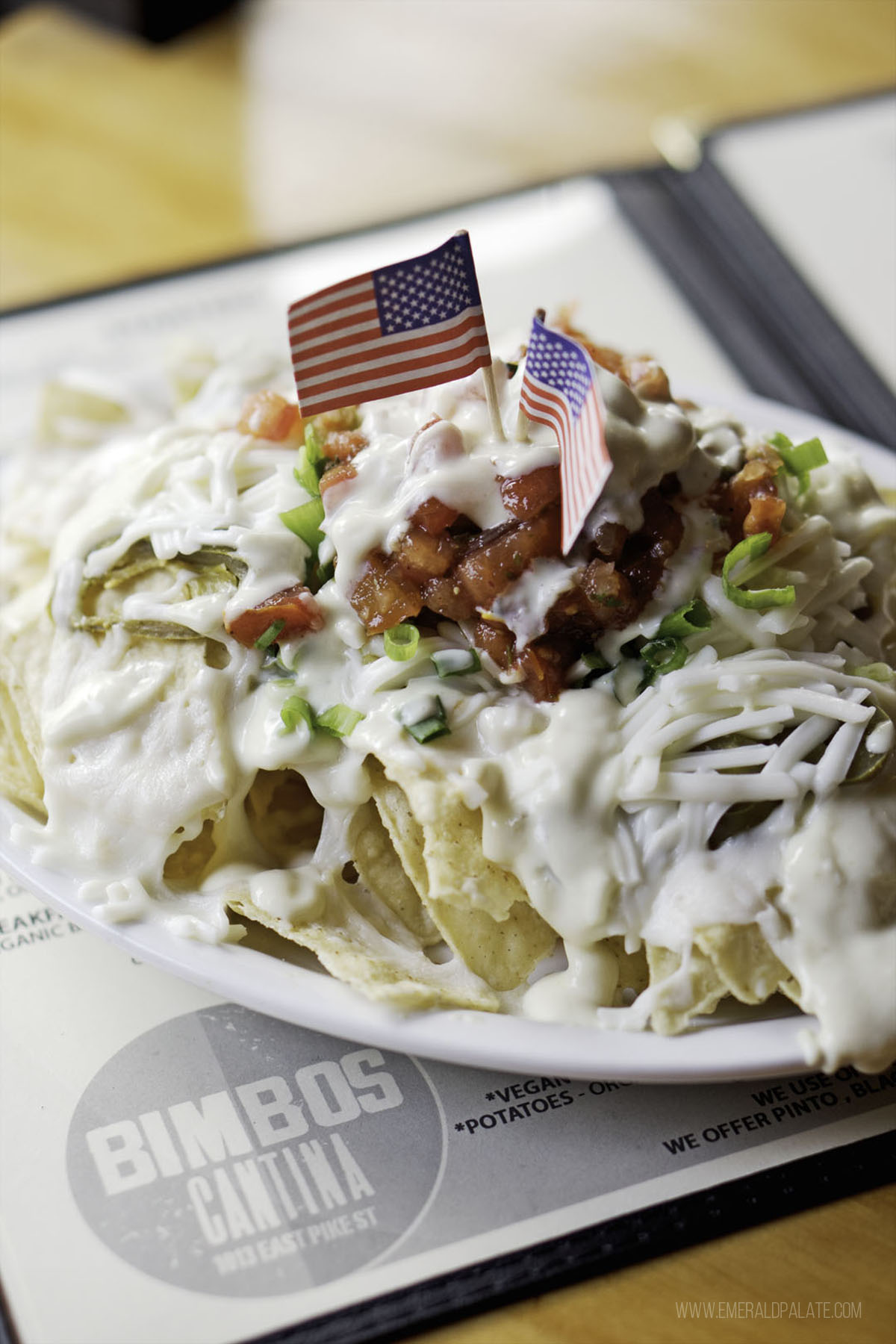 vegan nachos from a Seattle restaurant