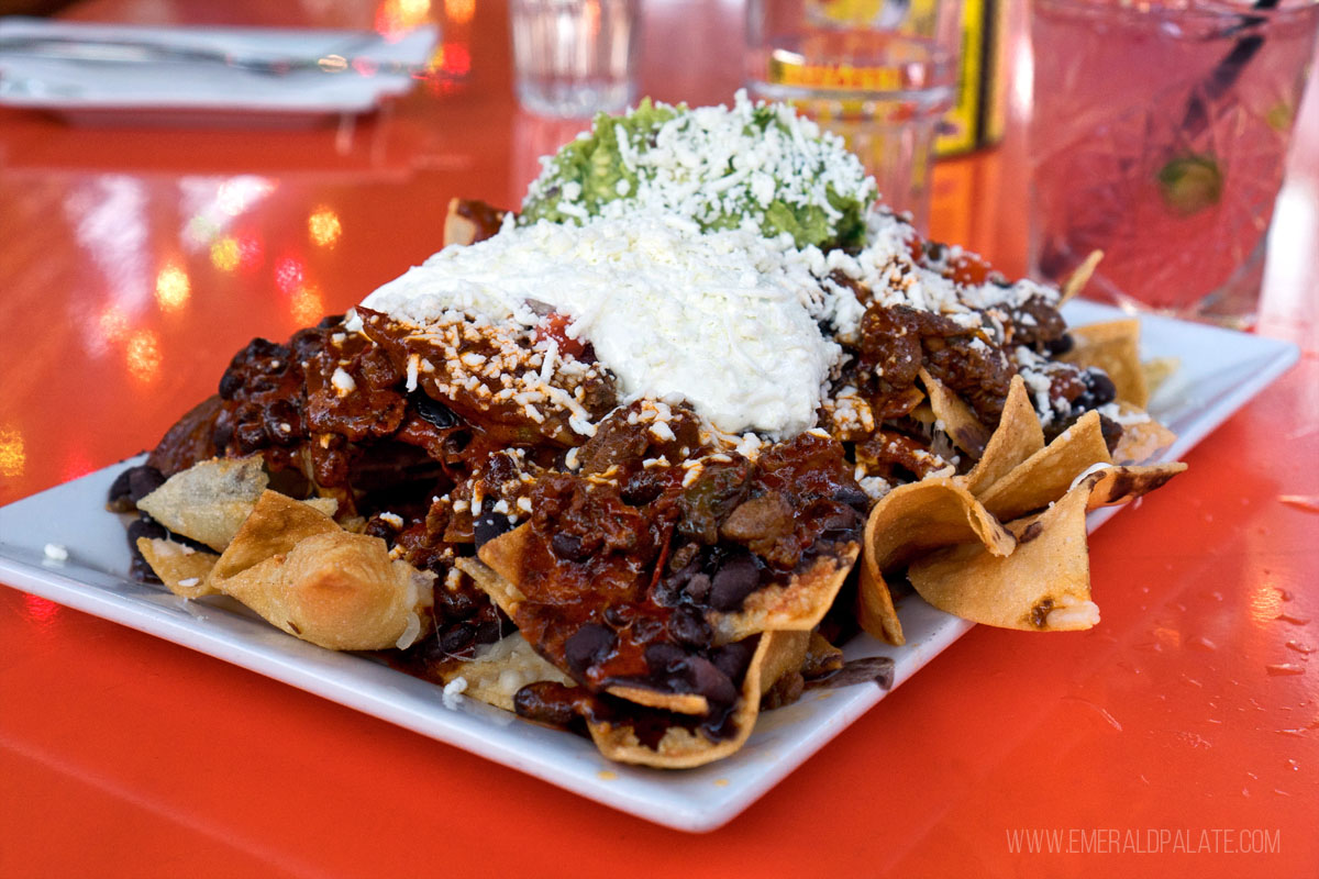 plate of the best nachos in Seattle