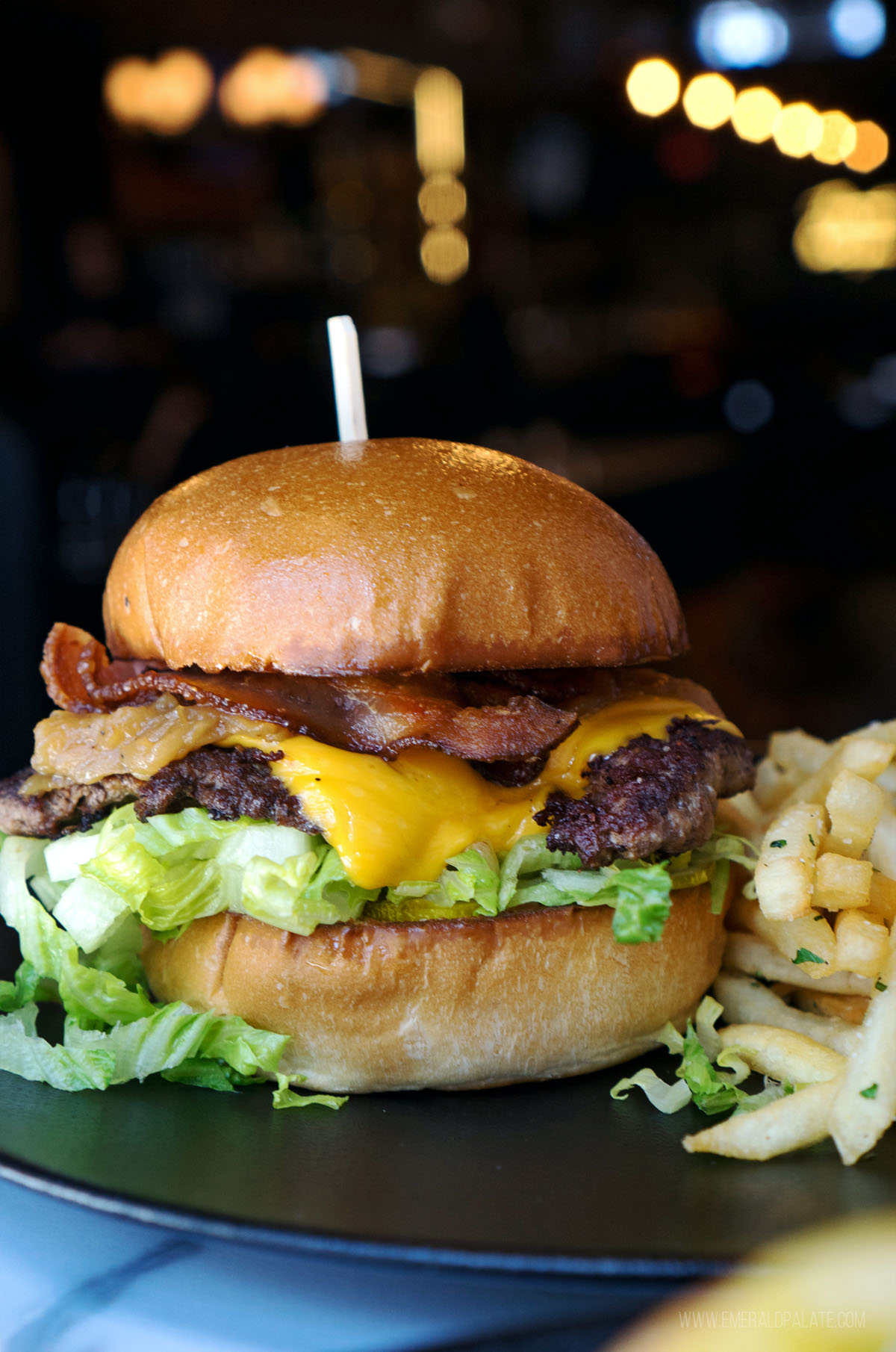 burger from a Eugene restaurant