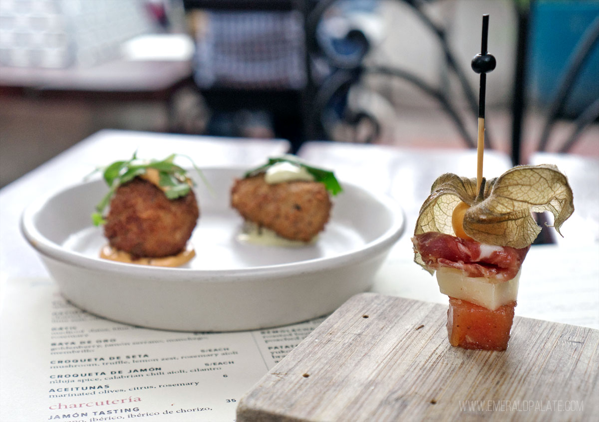 tapas from a Santa Barbara restaurant