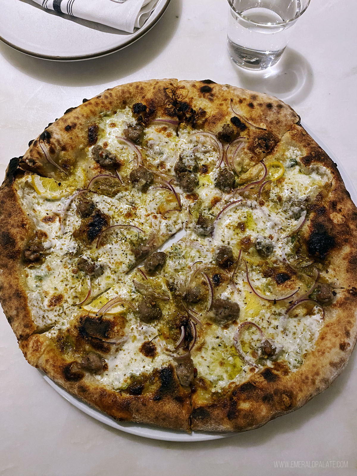 white pizza from Bettina, a must add on any Santa Barbara itinerary