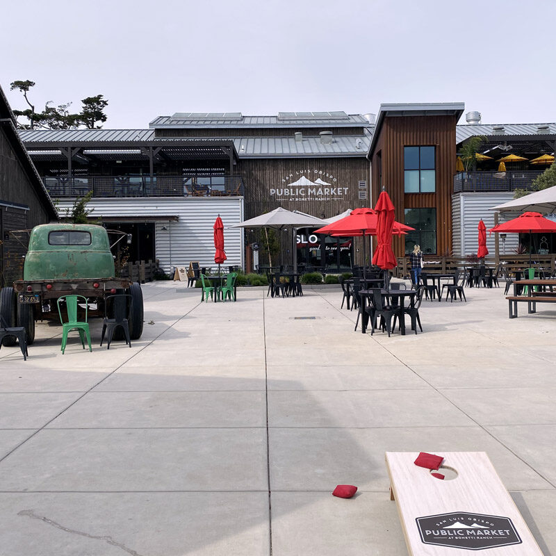 SLO Public Market exterior, one of the best things to do in San Luis Obispo