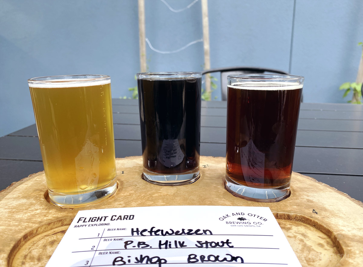 Beer tasting flight, one of the best things to do in San Luis Obispo