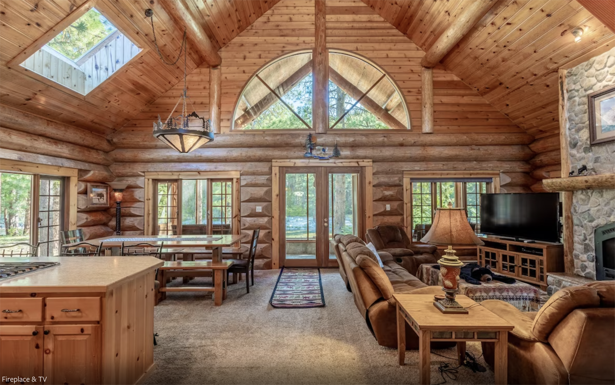 log cabin in the Pacific Northwest