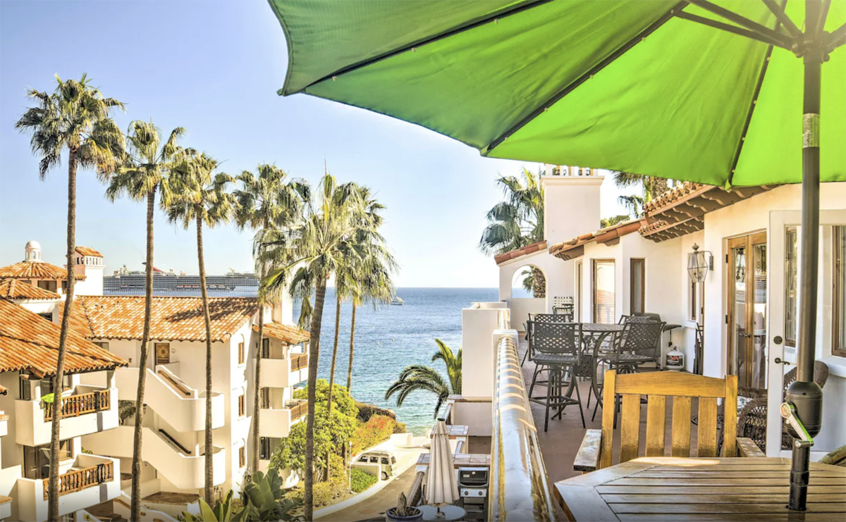 view from a condo on Catalina Island