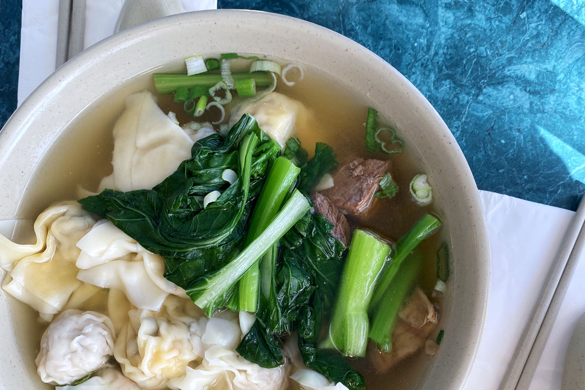 wonton soup, some of the best Chinese food in Seattle