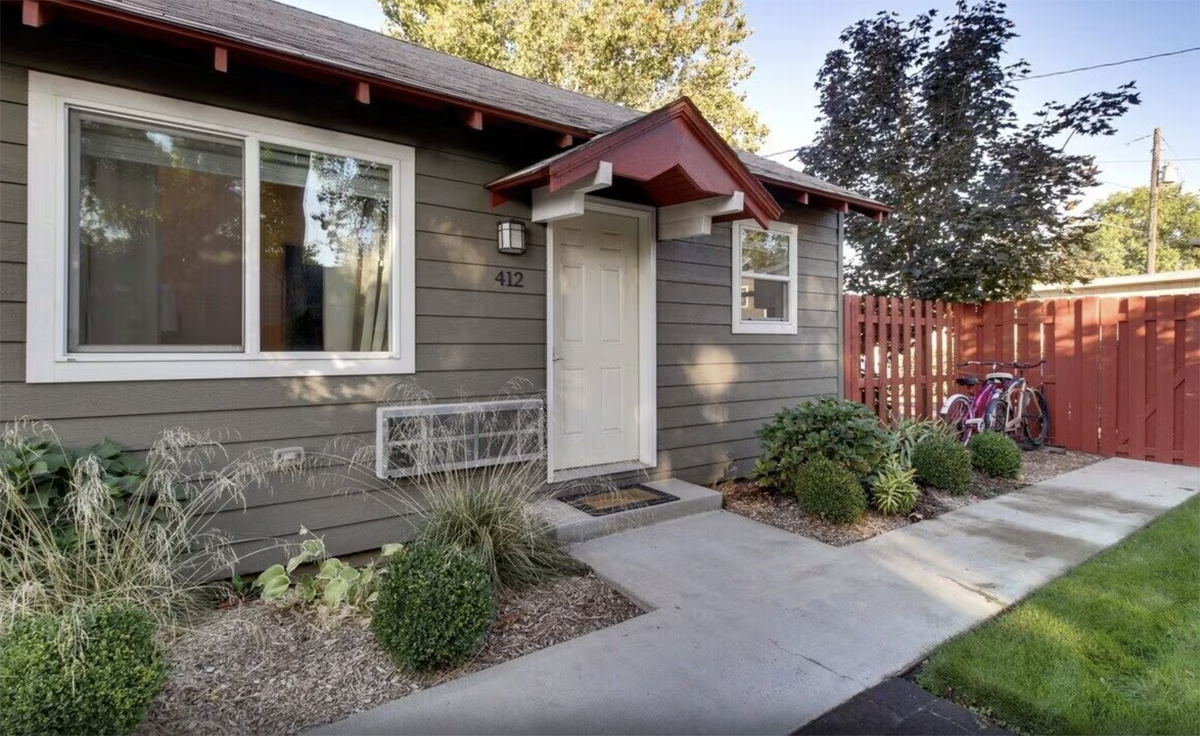 exterior of a romantic cottage