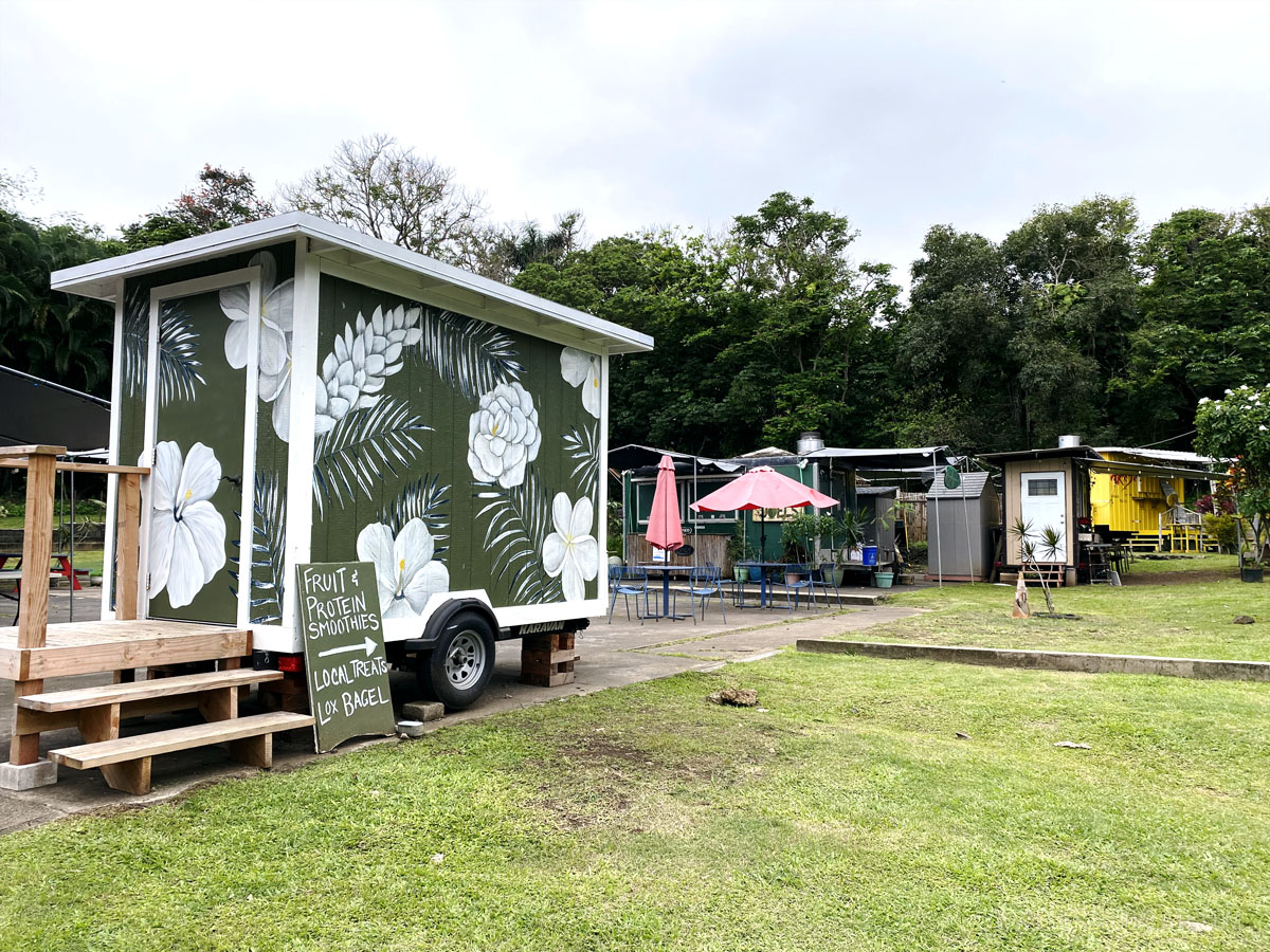 food cart pod in Hana, Hawaii