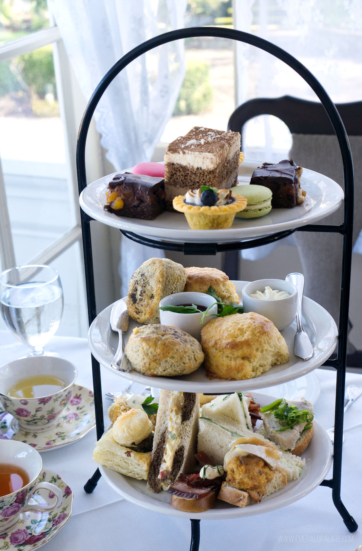 3-tier afternoon tea platter full of treats, one of the most unique things to do in Victoria BC