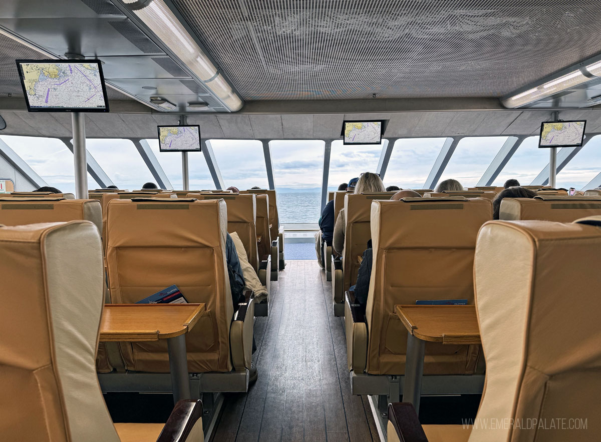 inside the Victoria Clipper