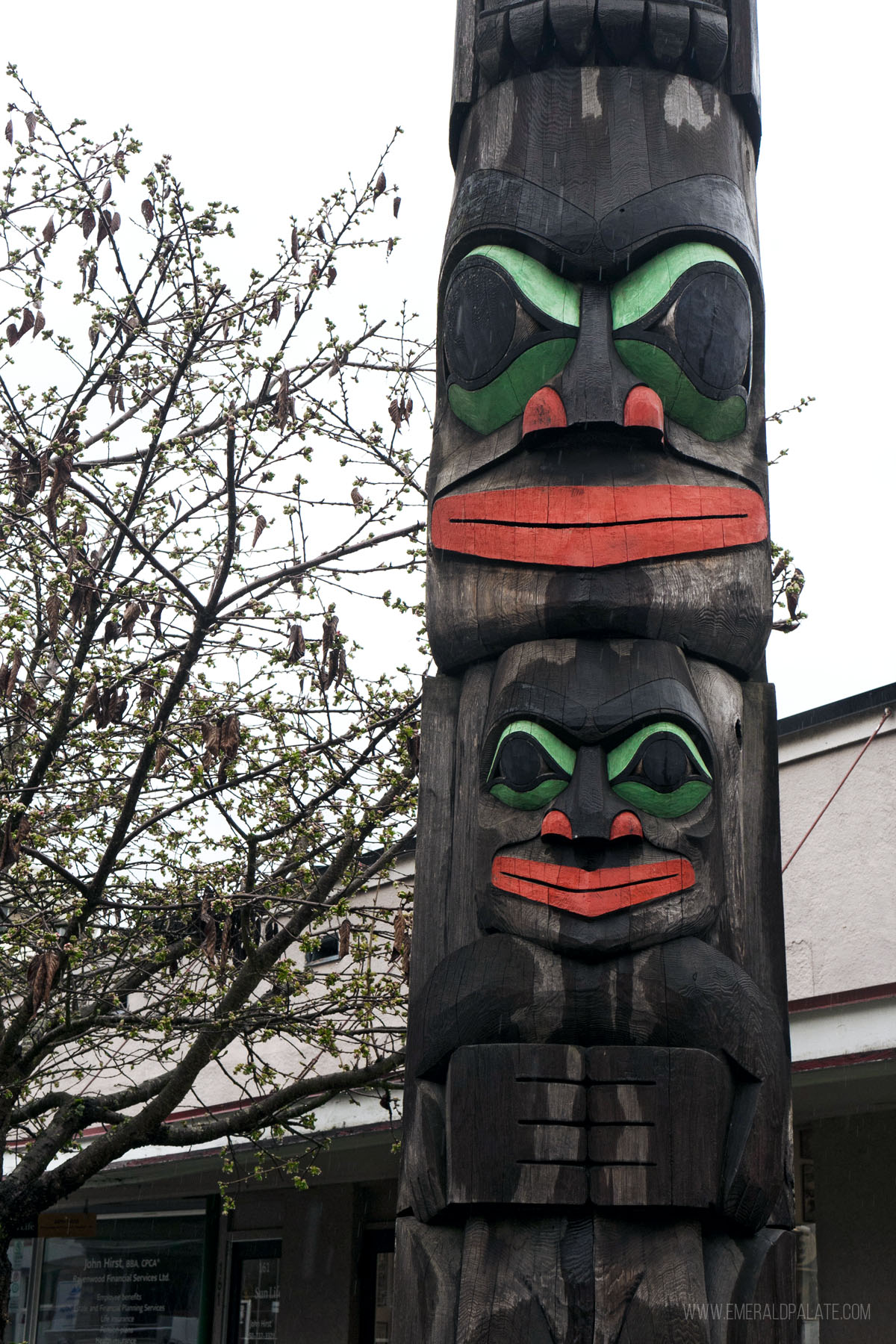 totem pole in downtown Duncan, one of the best things to do in Cowichan Valley