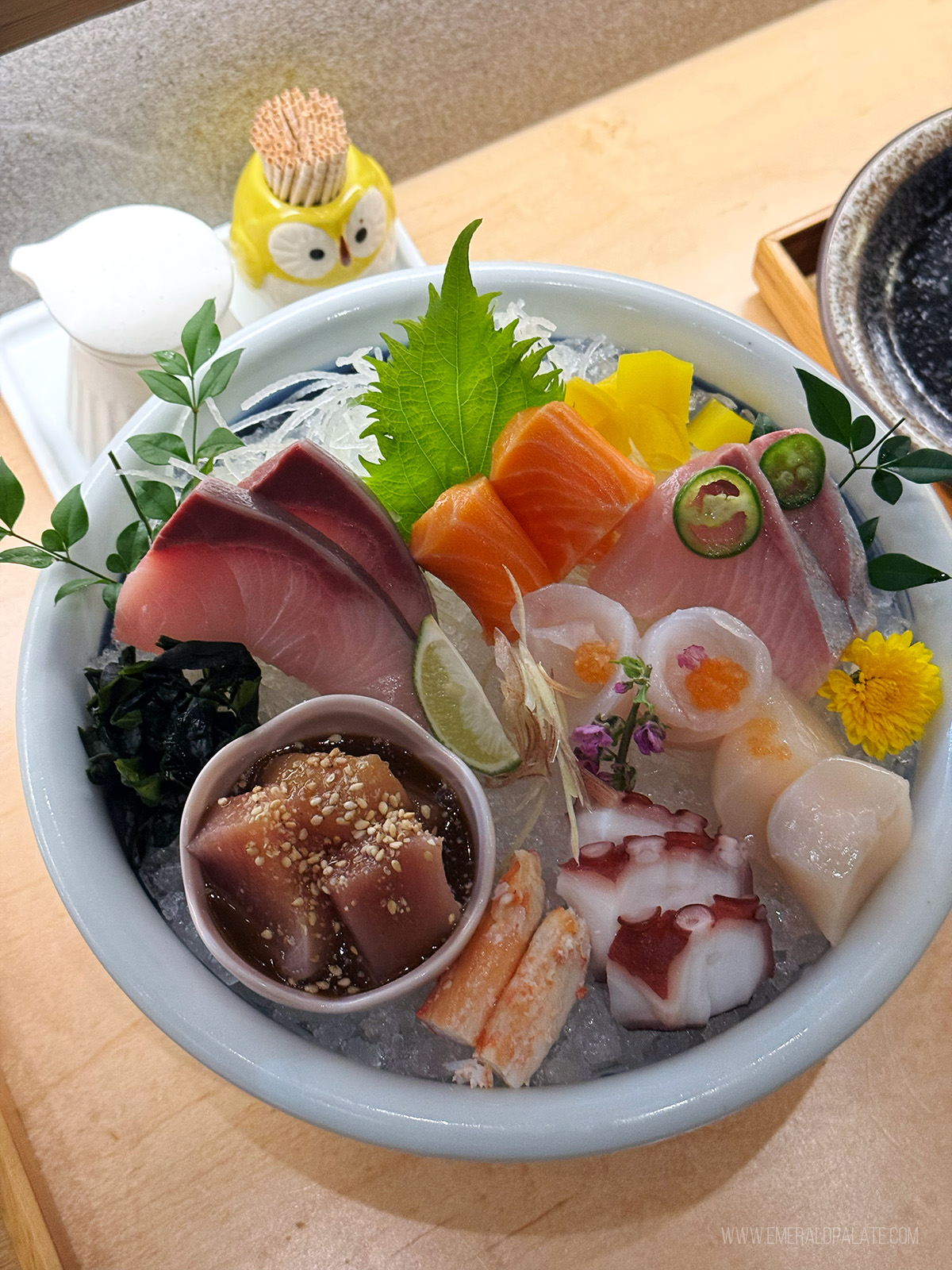 sashimi sushi plate from one of the best hidden gem restaurants in Vancouver BC