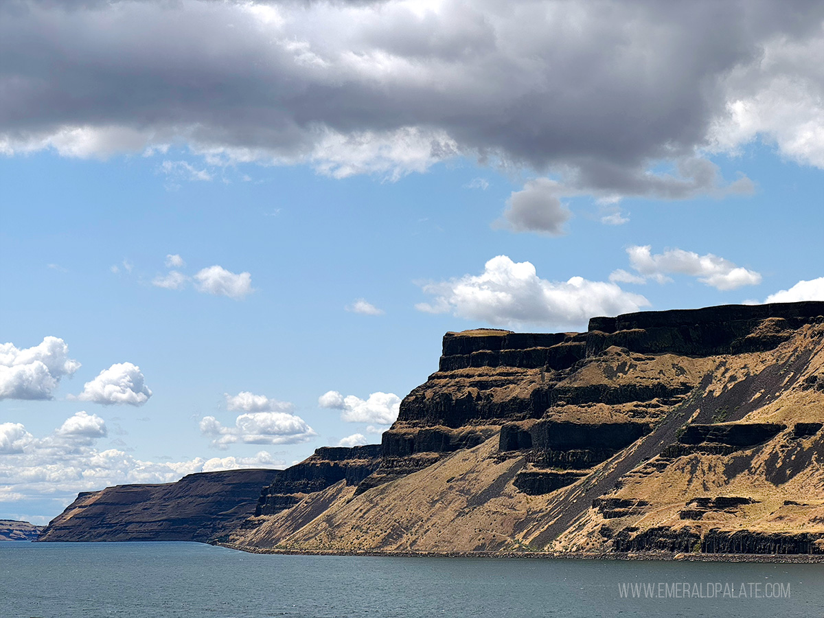 rock formations in the distance at Wallula Gap in Washington