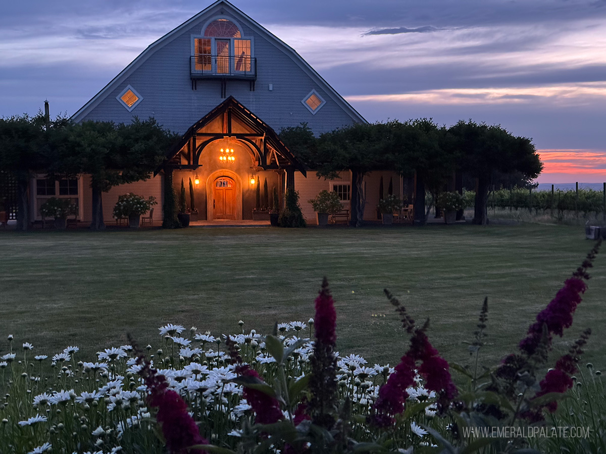 Abeja Winery at sunset