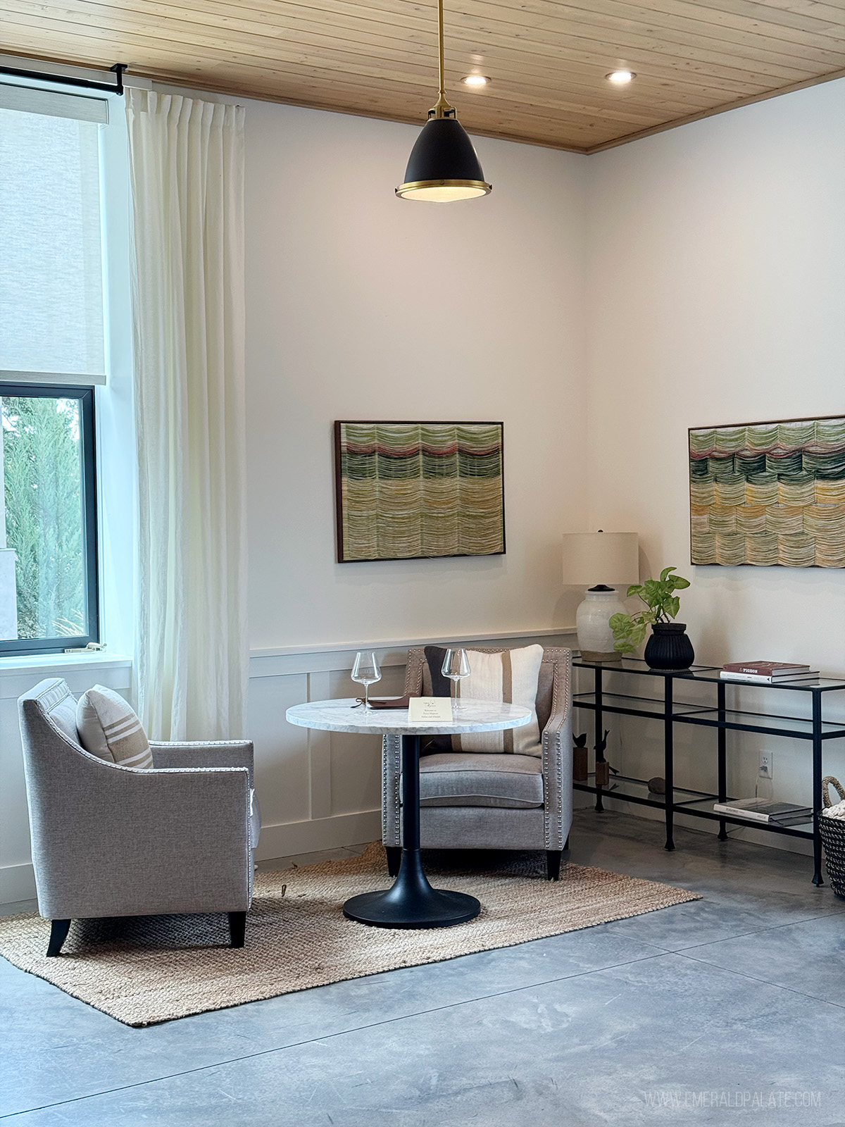 modern tasting room in Walla Walla
