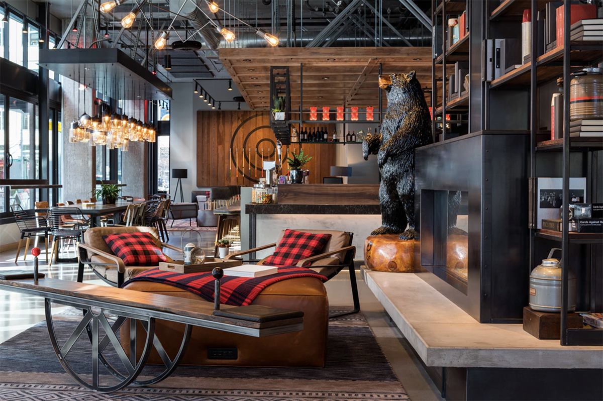 MOXY Hotel lobby MOXY Hotel lobby, one of the best places to stay in Seattle with kids