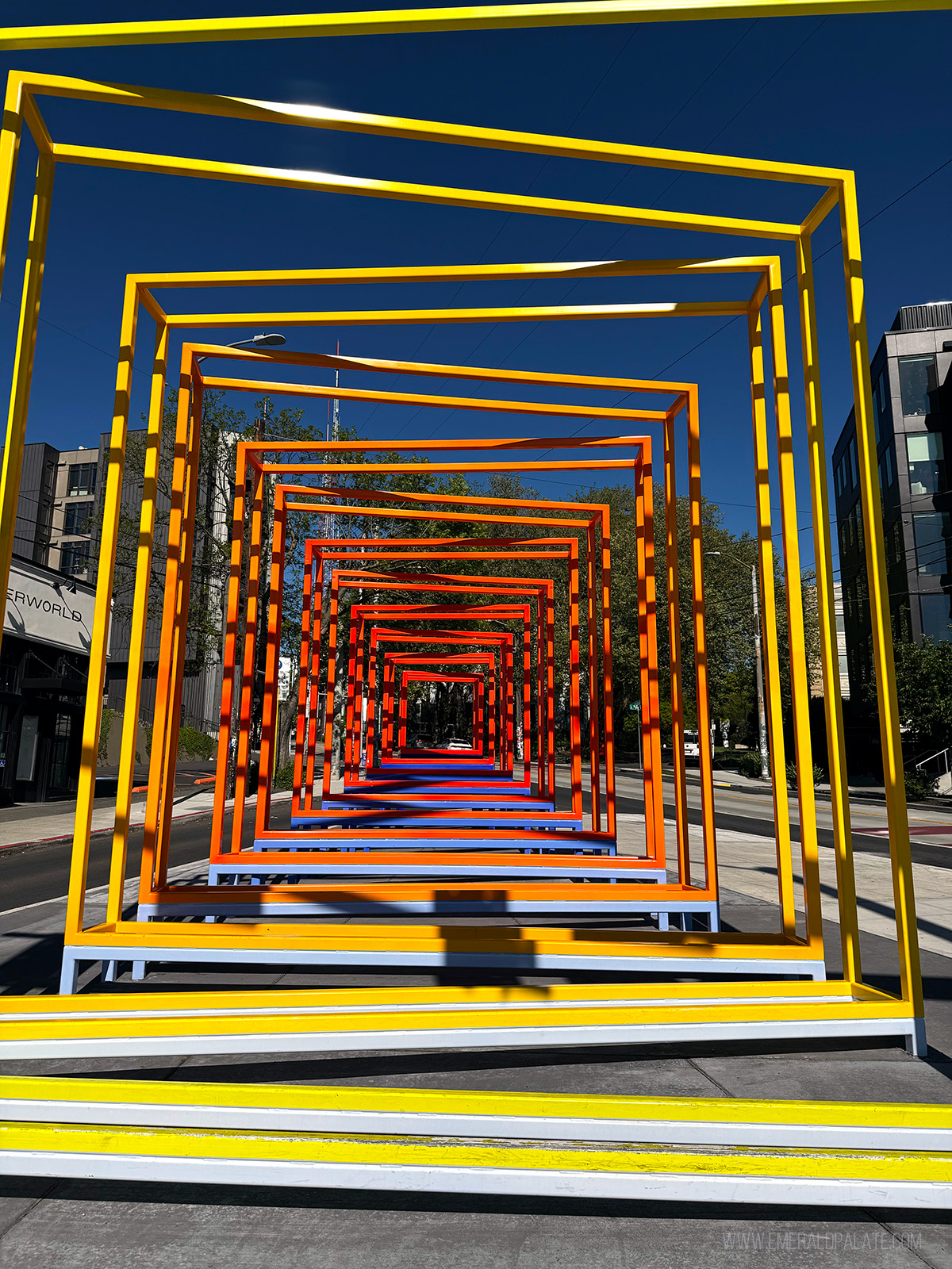 rainbow sculpture, one of the Instagrammable places in Seattle