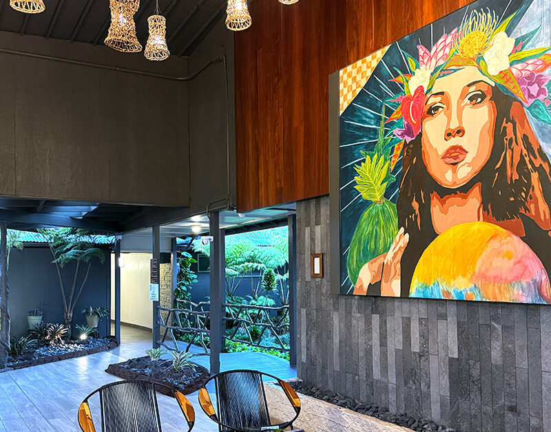 Inside a hotel where to stay on the Big Island Hawaii