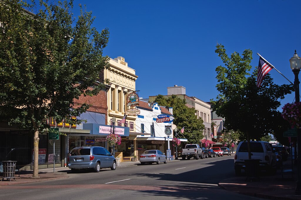 Downtown Centralia's historic district in WA