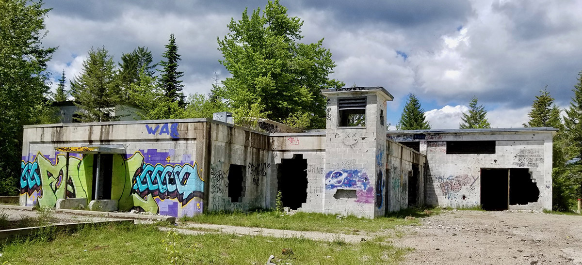Radar Dome abandoned building in Colville, WA