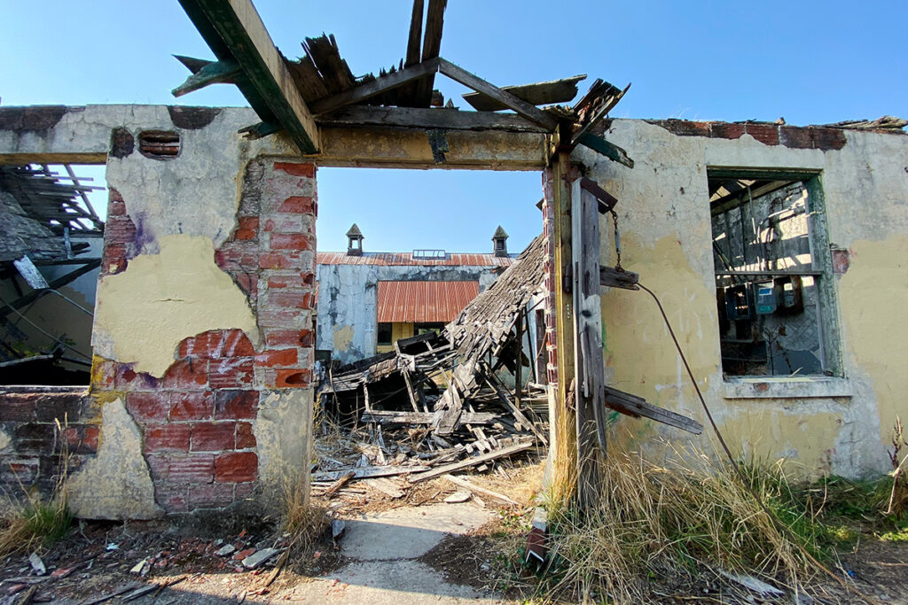 Abandoned, spooky building at one of the best abandoned places in Washington state