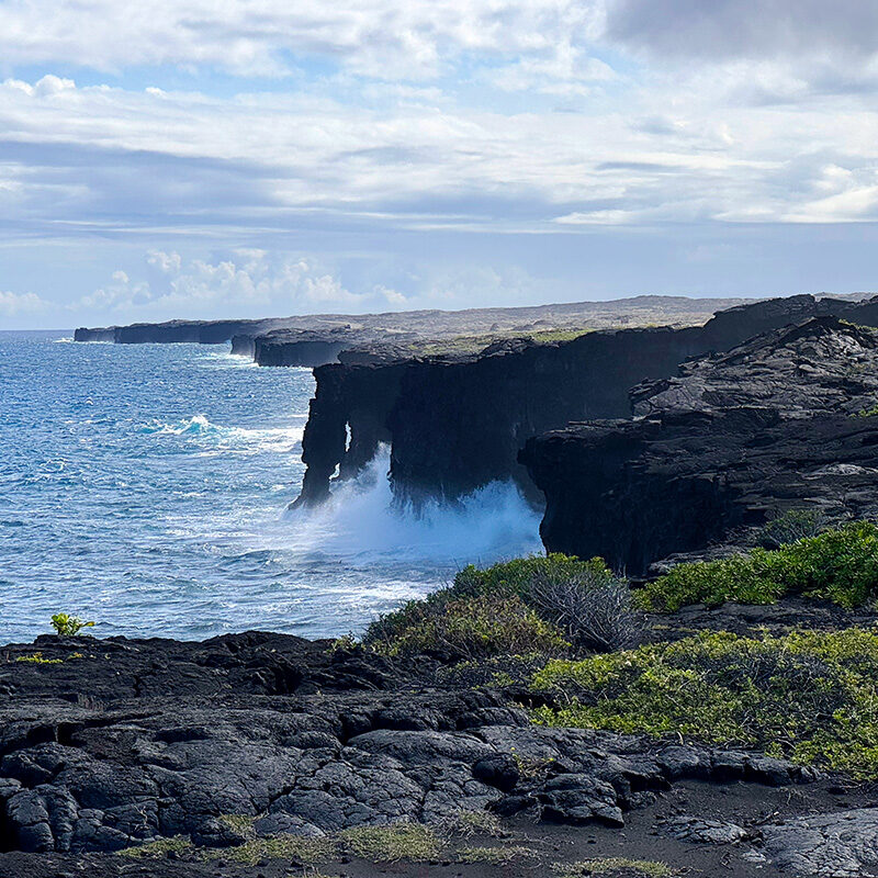 coastline of Volcanoes NP, one of the best things to do on the Big Island in Hawaii