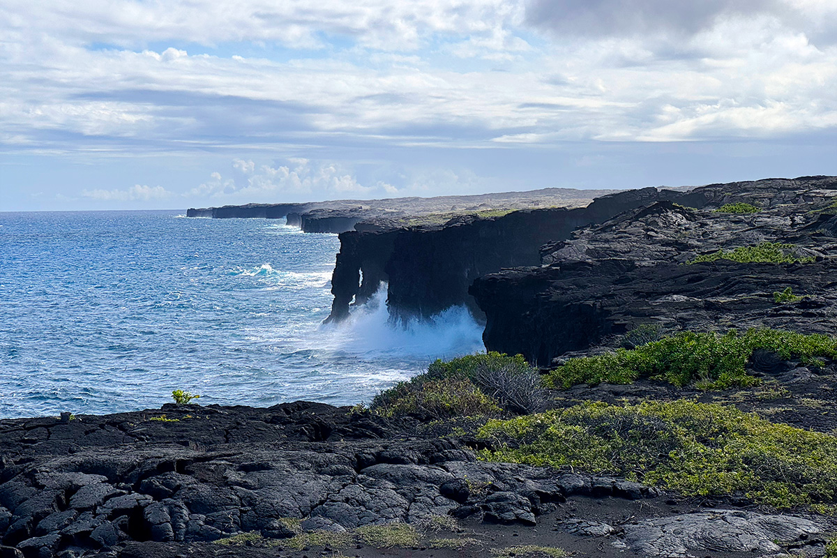 coastline of Volcanoes NP, one of the best things to do on the Big Island in Hawaii