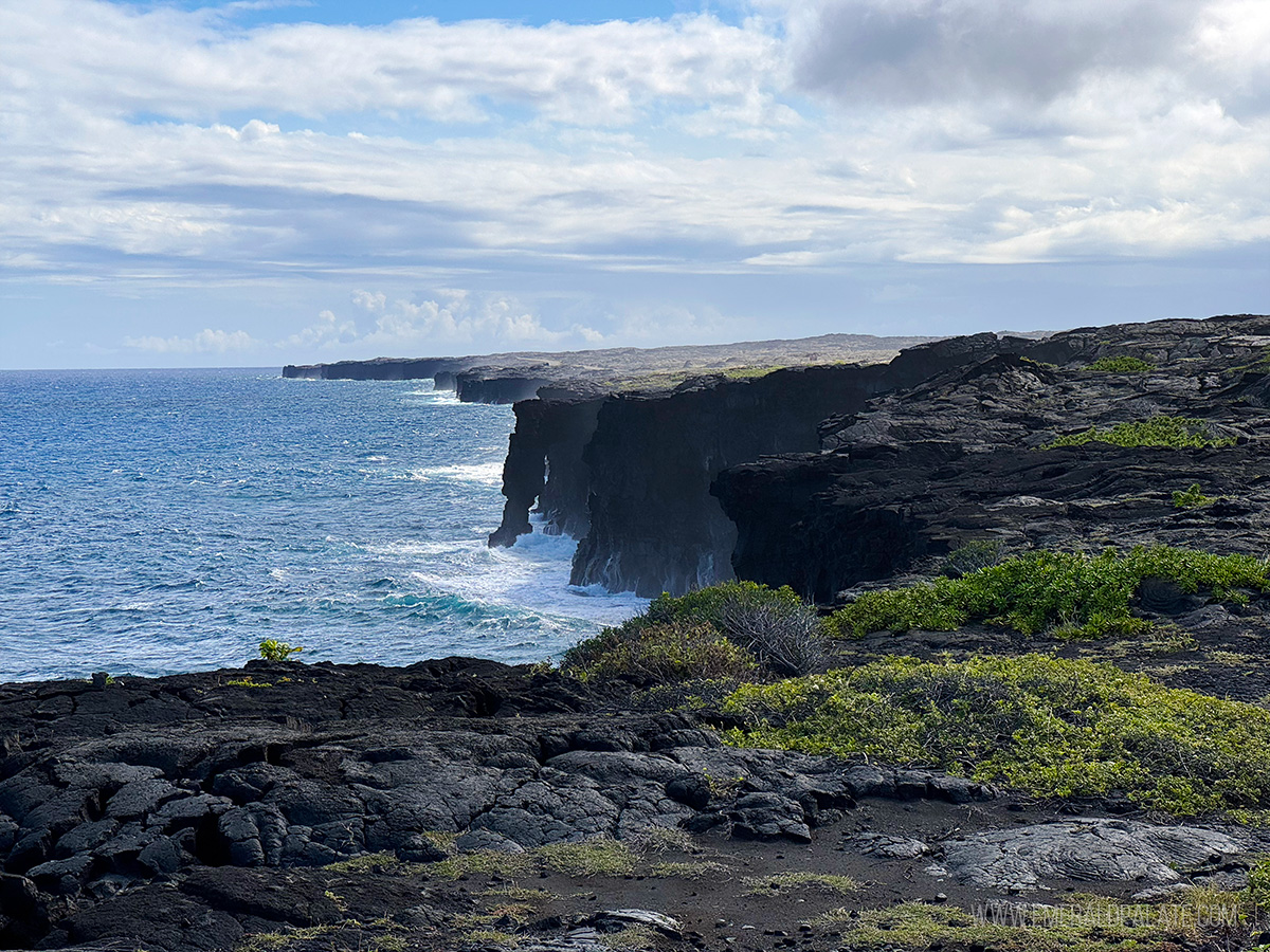 sea arch along the cost of Volcanoes National Park, one of the best things to do on the Big Island in Hawaii