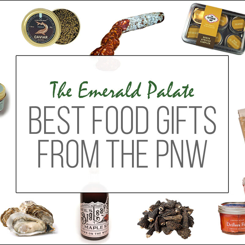 collage of the best food gifts from the Pacific Northwest