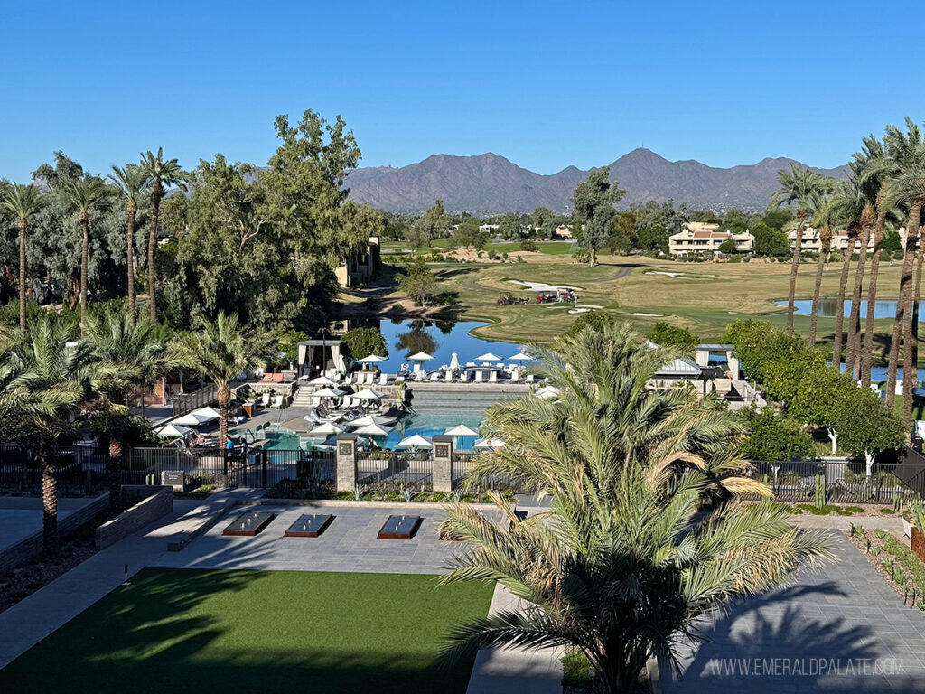 View of the grounds at Grand Hyatt Scottsdale resort