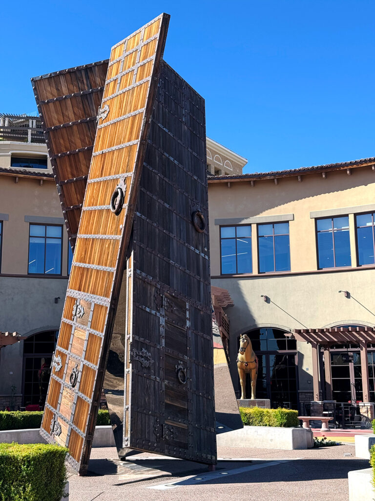door sculpture, one of Old Town Arizona's many public art installations