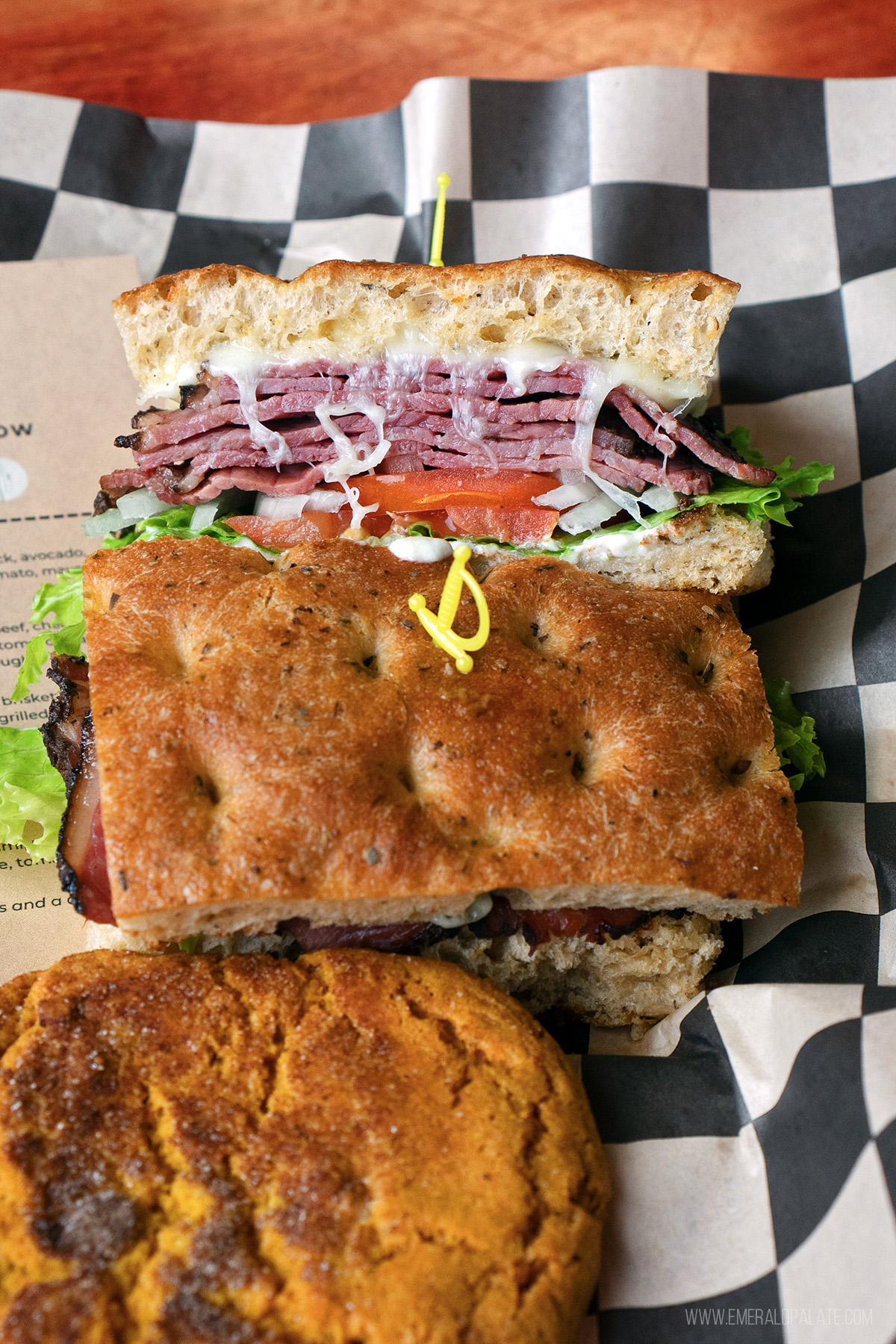 sandwich slices stacked on top of each other from a Yakima Valley restaurant