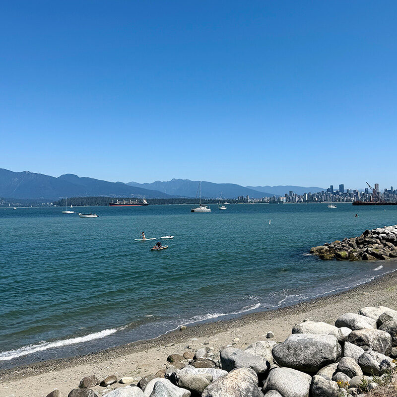 Where to stay in Vancouver BC: beautiful water views overlooking the downtown skyline