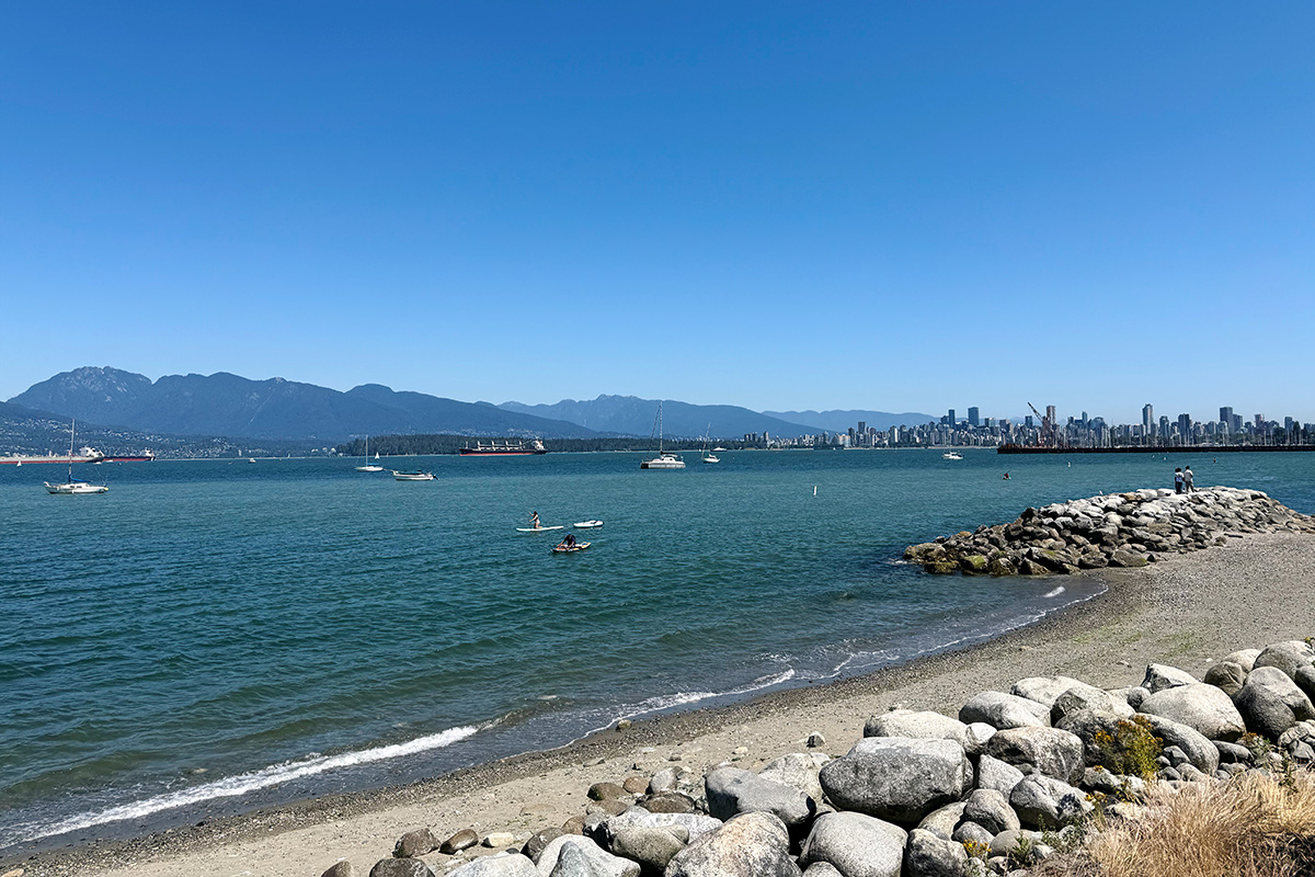 Where to stay in Vancouver BC: beautiful water views overlooking the downtown skyline