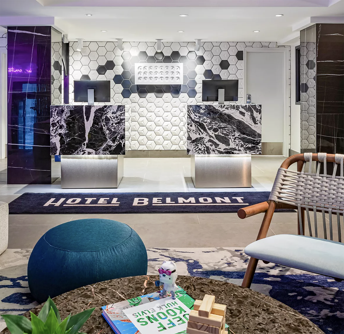 Modern hotel lobby, where to stay in Vancouver BC